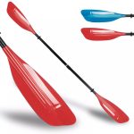 2 pieces light red transparent paddle carbon fiber shaft