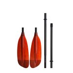 2 pieces light red transparent paddle carbon fiber shaft