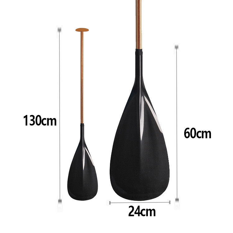 130cm 1 piece Wooden shaft canoe paddle