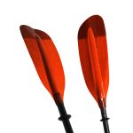 2 pieces light red transparent paddle carbon fiber shaft