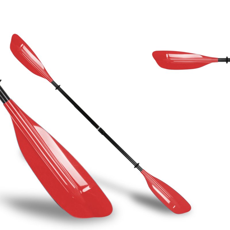 2 pieces light red transparent paddle carbon fiber shaft