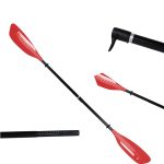 2 pieces light red transparent paddle carbon fiber shaft