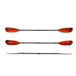 2 pieces light red transparent paddle carbon fiber shaft