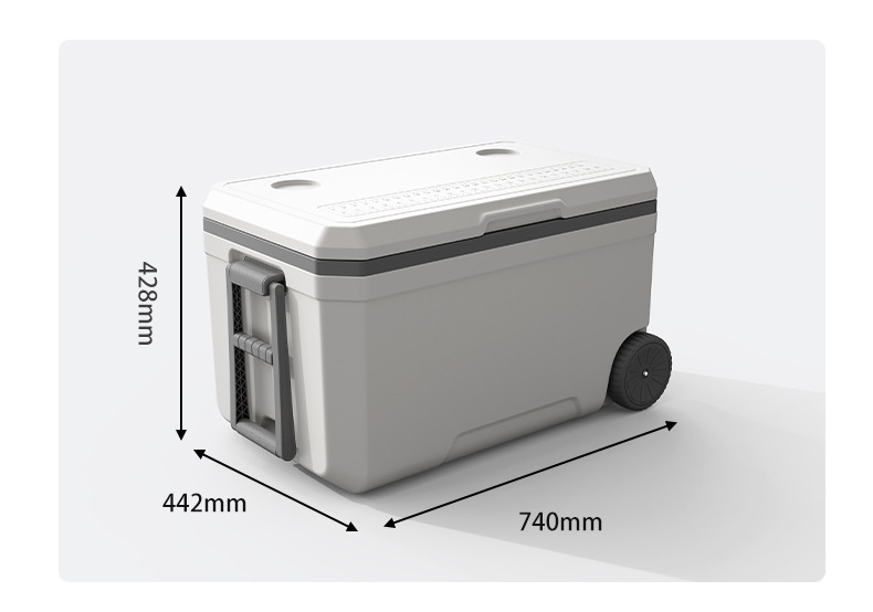 70L Blow Molding Ice Box With Wheel